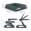 Leitz Ergo support multi-angles réglable pour ordinateur portable - gris foncé 64240089 202545 - 3