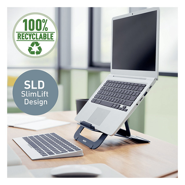 Leitz Ergo support pour ordinateur portable réglable ultra-plat en aluminium - gris foncé 63460089 202509 - 7