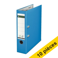 Offre : 10x Leitz 1010 classeur A4 plastique 80 mm - bleu clair 280073