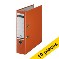 Offre : 10x Leitz 1010 classeur A4 plastique 80 mm - orange 280065