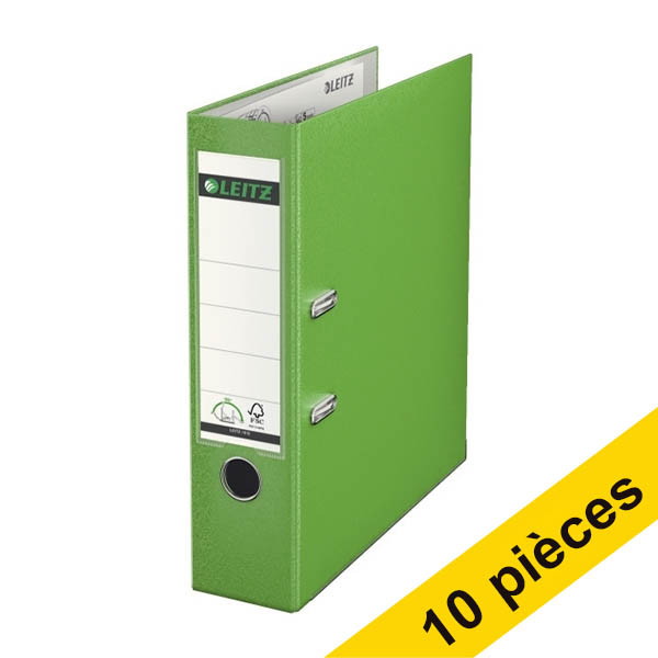 Offre : 10x Leitz 1010 classeur A4 plastique 80 mm - vert clair 280068 - 1