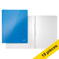 Offre : 10x Leitz 3001 WOW pochette de devis bleu métallisé