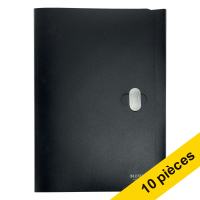 Leitz Offre : 10x Leitz Recycle chemise à 3 rabats A4 avec fermeture - noir  280025