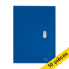 Offre : 10x Leitz Recycle chemise à 3 rabats A4 en plastique avec fermeture - bleu 227586 - 1
