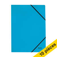 Offre : 10x Leitz Recycle farde à élastique en carton A4 - bleu