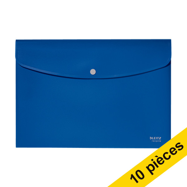 Leitz Offre : 10x Leitz Recycle trieur valisette avec bouton poussoir (1 compartiment) - bleu  227588 - 1