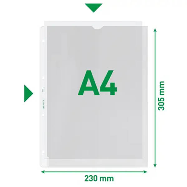 Leitz Premium pochette transparente A4 4 trous 130 microns (100 pièces) 211488 - 4