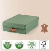 Leitz Puro boîte de rangement moyenne en carton avec poignées en cuir basse (2 pièces) - vert 213450 - 2