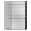 Leitz Recycle intercalaires A4 en plastique avec 10 onglets (11 trous) - noir 12080000 226470 - 1