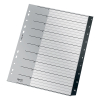 Leitz Recycle intercalaires A4 en plastique avec 10 onglets (11 trous) - noir 12080000 226470 - 2