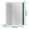 Leitz Recycle intercalaires A4 en plastique avec 10 onglets (11 trous) - noir 12080000 226470 - 3