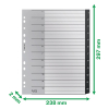 Leitz Recycle intercalaires A4 en plastique avec 12 onglets (11 trous) - noir 12090000 226471 - 3