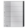 Leitz Recycle intercalaires A4 en plastique avec 20 onglets (11 trous) - noir 12110000 226472 - 1
