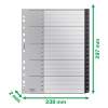 Leitz Recycle intercalaires A4 en plastique avec 20 onglets (11 trous) - noir 12110000 226472 - 4