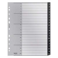 Leitz Recycle intercalaires A4 en plastique avec 20 onglets A-Z (I) (11 trous) - noir 12190000 226474