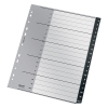 Leitz Recycle intercalaires A4 en plastique avec 20 onglets A-Z (I) (11 trous) - noir 12190000 226474 - 2