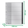 Leitz Recycle intercalaires A4 en plastique avec 20 onglets A-Z (I) (11 trous) - noir 12190000 226474 - 4