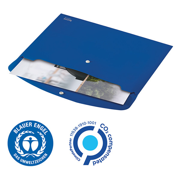 Leitz Recycle trieur valisette avec bouton poussoir (1 compartiment) - bleu 46780035 227566 - 3