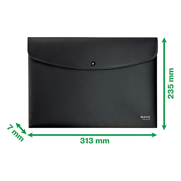 Leitz Recycle trieur valisette avec bouton poussoir (1 compartiment) - noir 46780095 226494 - 4