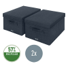Leitz boîte de rangement en tissu format medium (2 pièces) - gris foncé 61440089 202503 - 2