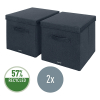 Leitz boîte de rangement en tissu grand format (2 pièces) - gris foncé 61450089 202505 - 2