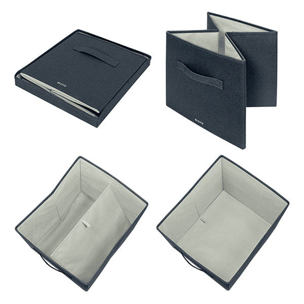 Leitz boîte de rangement en tissu grand format (2 pièces) - gris foncé 61450089 202505 - 4