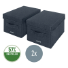 Leitz boîte de rangement en tissu petit format (2 pièces) - gris foncé 61460089 202507 - 2