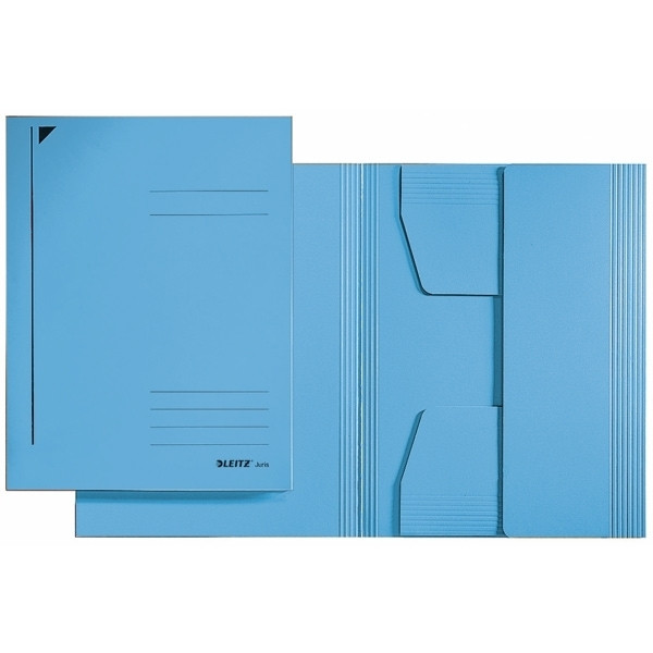Leitz chemise à 3 rabats en carton avec lignes A3 (25 pièces) - bleu 39230035 202882 - 1
