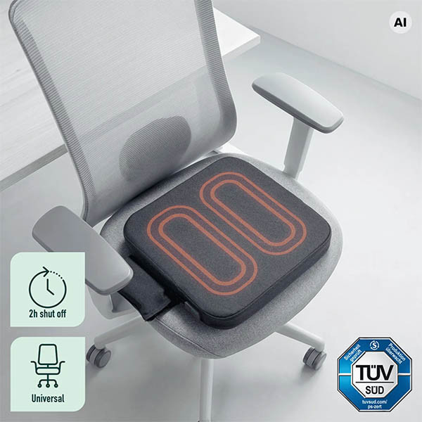 Leitz iComfi coussin de siège chauffant - gris foncé 401301 - 2