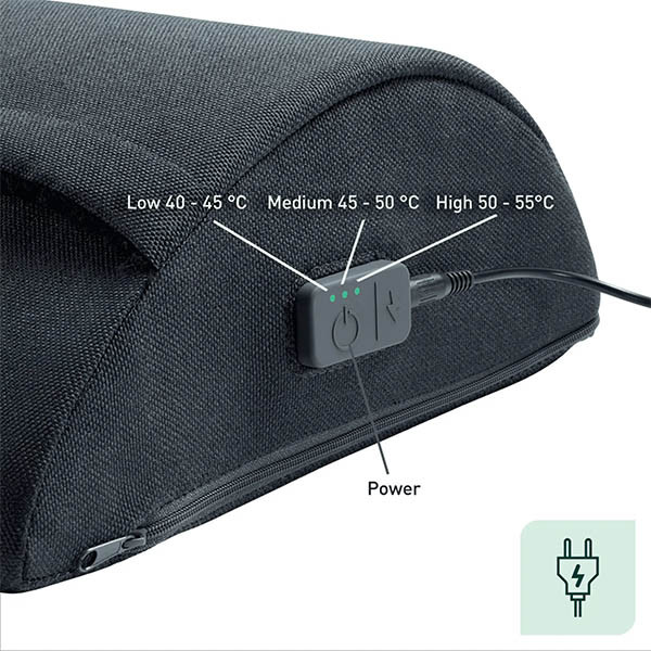 Leitz iComfi repose-pieds chauffant - gris foncé 401300 - 4
