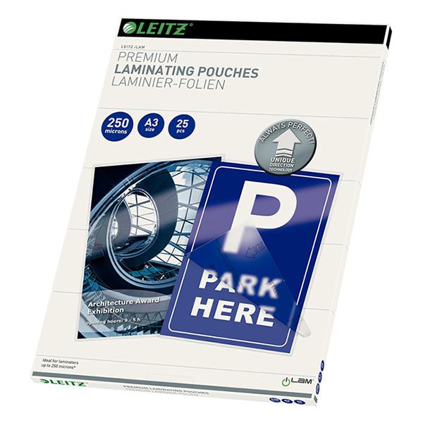 Leitz iLAM pochette de plastification A3 brillante 2x250 microns (25 pièces) 74910000 211110 - 1