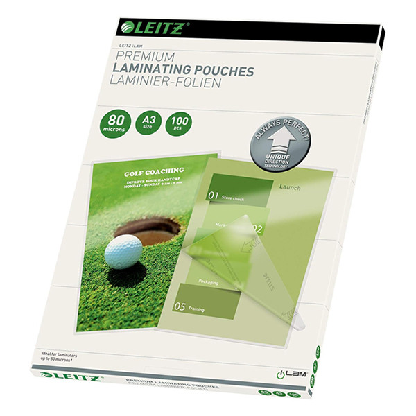 Leitz iLAM pochette de plastification A3 brillante 2x80 microns (100 pièces) 74850000 211100 - 1