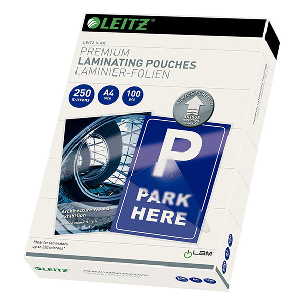 Leitz iLAM pochette de plastification A4 brillante 2x250 microns (100 pièces) 74840000 211096 - 1
