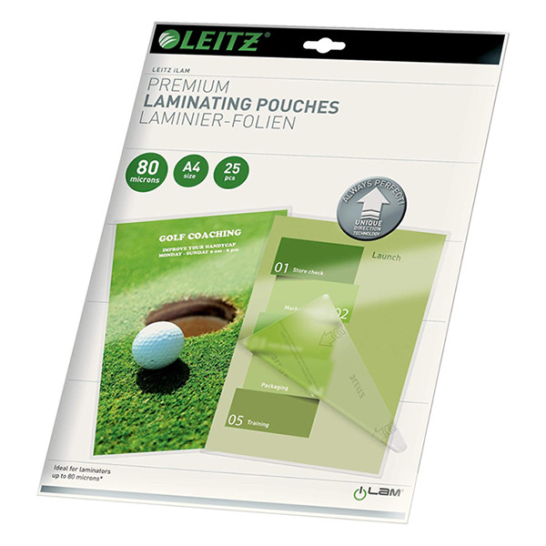 Leitz iLAM pochette de plastification A4 brillante 2x80 microns (25 pièces) 74790000 211084 - 1