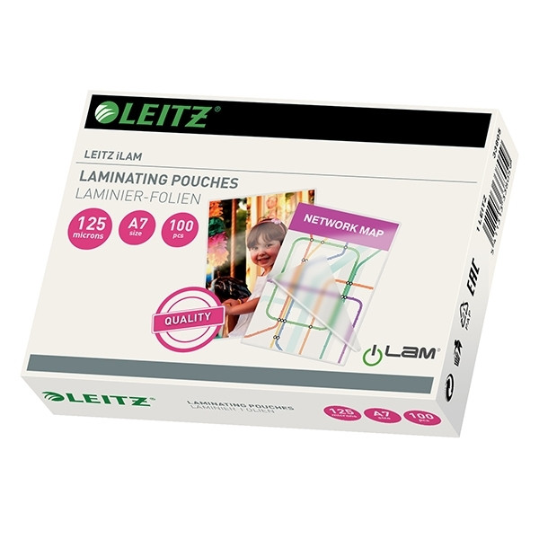 Leitz iLAM pochette de plastification A7 brillante 2x125 microns (100 pièces) 33805 211114 - 1
