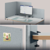 Leitz panneau de séparation de bureau réglable en hauteur 60 x 70 - gris 243787 - 3