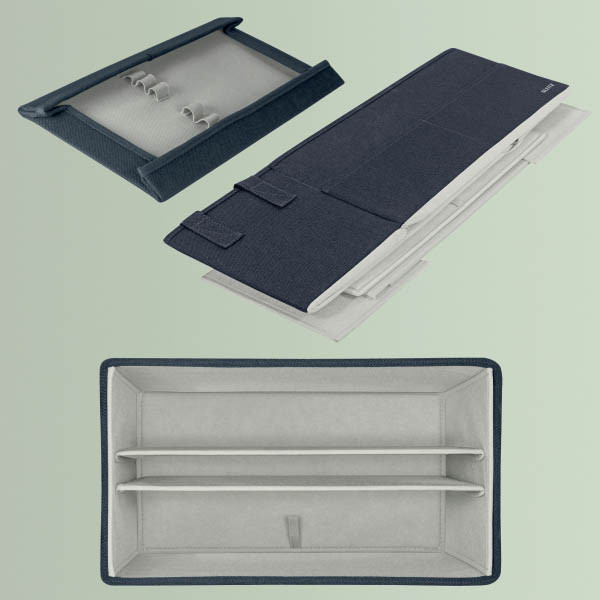 Leitz sac de rangement en tissu avec rabat (M) - gris SE001136 - 2