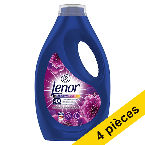 Lenor Offre : 4x Lenor Améthyste & Rêve Floral 900 ml (20 lavages)  SLE00477 - 1