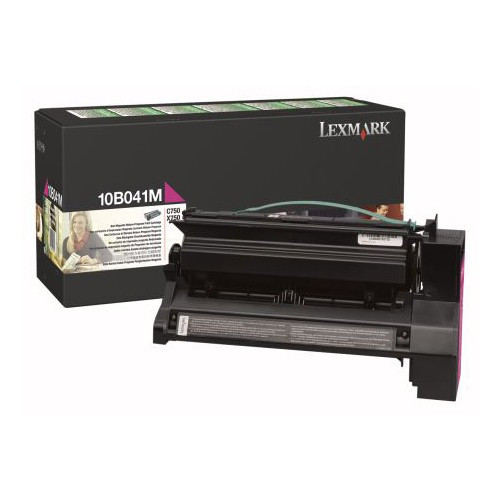 Lexmark 10B041M toner magenta (d'origine) 10B041M 034275 - 1