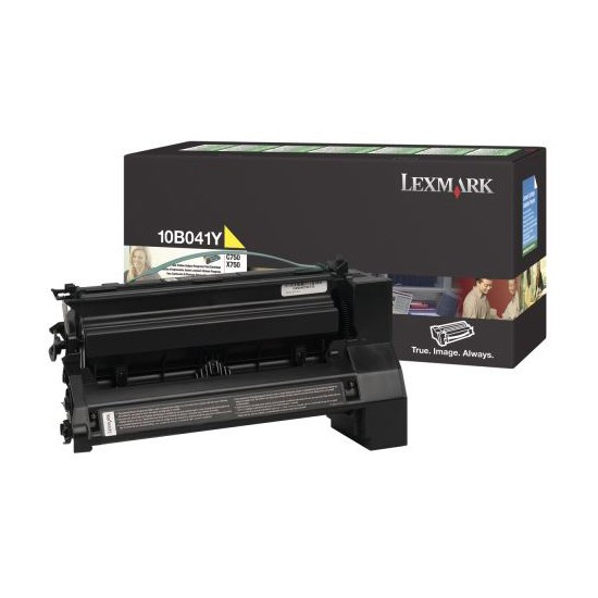 Lexmark 10B041Y toner jaune (d'origine) 10B041Y 034280 - 1