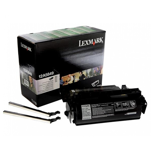 Lexmark 12A5849 étiquettes de toner haute capacité (d'origine) 12A5849 037576 - 1