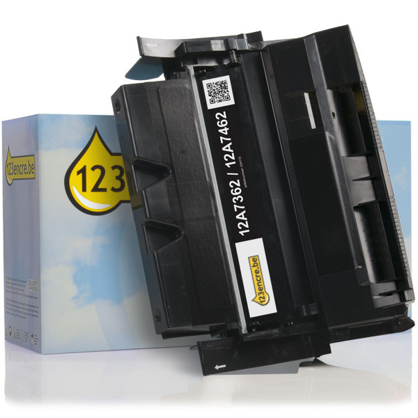 Lexmark 12A7362 / 12A7462 toner haute capacité (marque 123encre) - noir 12A7462C 034115 - 1