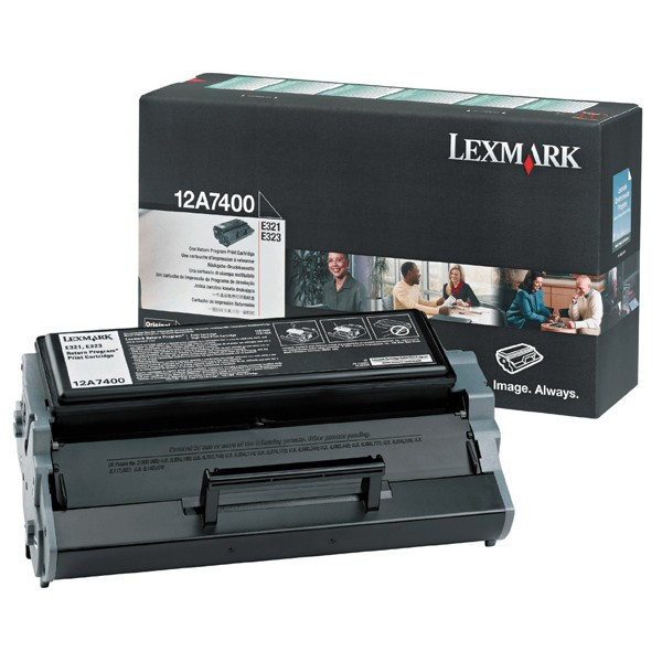 Lexmark 12A7400 toner (d'origine) - noir 12A7400 037090 - 1