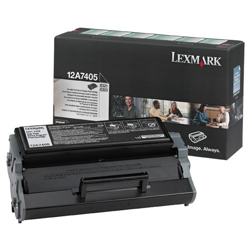 Lexmark 12A7405 toner haute capacité (d'origine) - noir 12A7405 034100 - 1