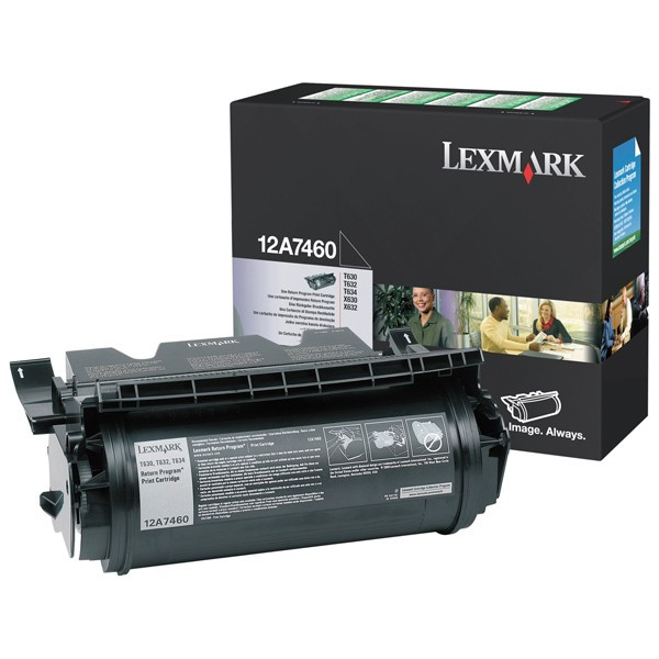 Lexmark 12A7460 toner (d'origine) - noir 12A7460 034120 - 1