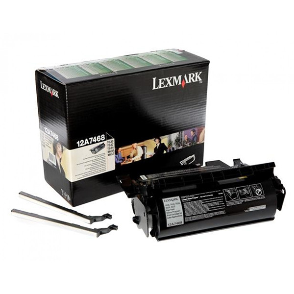 Lexmark 12A7468 toner pour étiquettes haute capacité (d'origine) 12A7468 037582 - 1