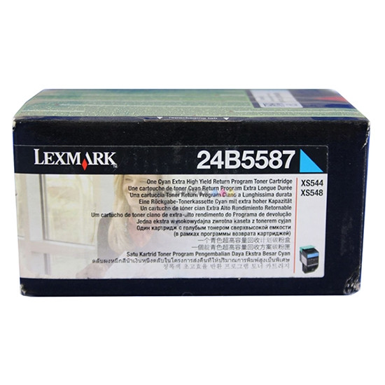 Lexmark 24B5587 toner cyan (d'origine) 24B5587 037398 - 1