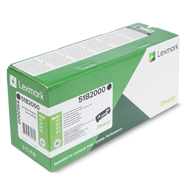 Lexmark 51B2000 toner (d'origine) - noir 51B2000 037728 - 1