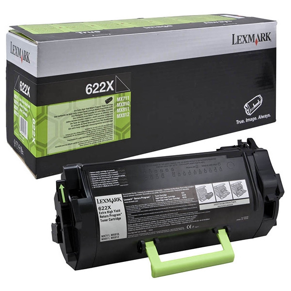 Lexmark 622x (62D2X00) toner extra haute capacité (d'origine) - noir 62D2X00 037234 - 1
