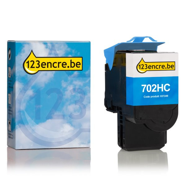 Lexmark 702HC (70C2HC0) toner haute capacité (marque 123encre) - cyan 70C2HC0C 037249 - 1